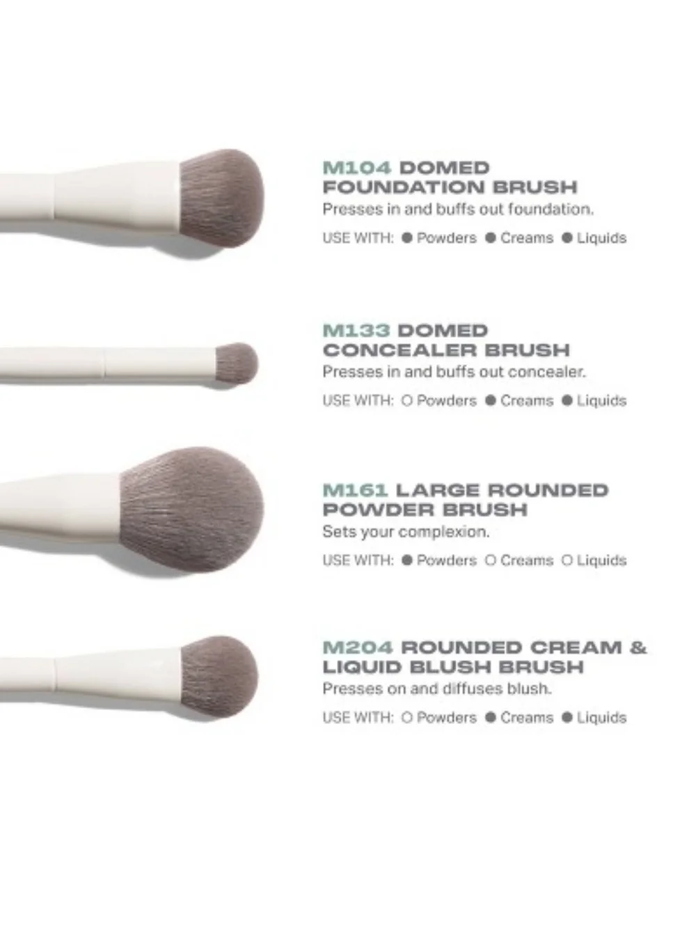 Morphe 11-Piece White Handle Makeup Brush Set with Soft Gray Bristles
